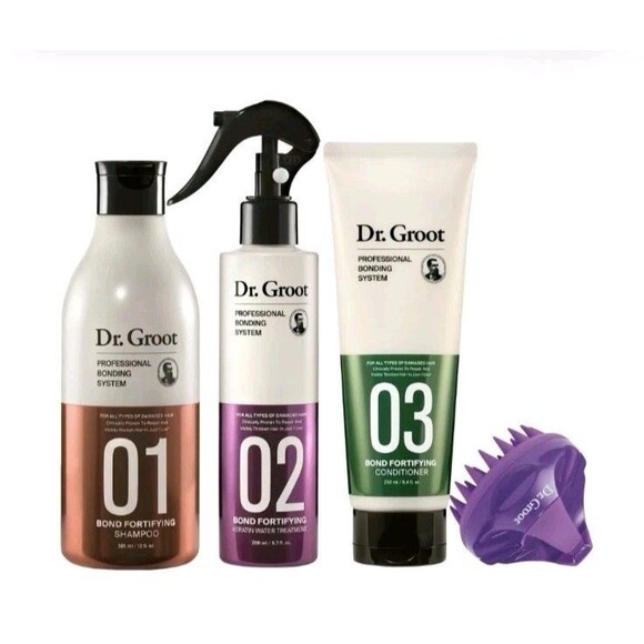 Dr. Groot Professional Bonding System 3 Step Trio with Scalp Cleansing Brush - Picture 2 of 2